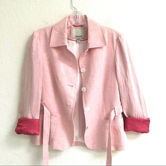 Façonnable Lena pink belt in blazer/jacket S - Picture 3 of 13